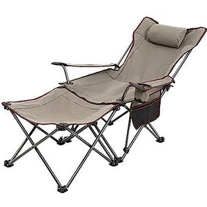 KOMFOTTEU Campingstoel, strandstoel met baldakijn schaduw, strandstoel opvouwbaar, visstoel met bekerhouder en tas, klapstoel tot 130 kg (rood