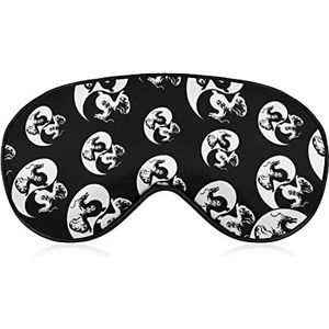 Yin Yang Dragons Sleep Oogmasker Verstelbaar Zacht Oogmasker Oogschaduw Cover voor Thuis Reizen Geschenken