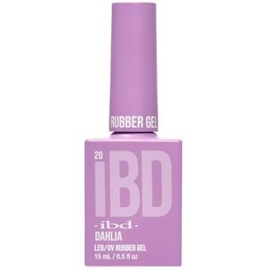 IBD Dahlia Rubberen gel, 15 ml, premium nagellak voor duurzame, natuurlijke manicure en gladde nagels, led/uv-lak