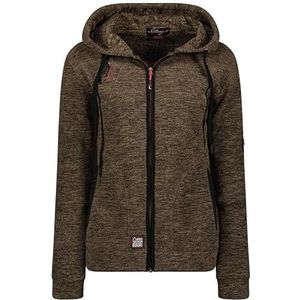 Geographical Norway Twelve Lady - fleece jas dames warme ritssluiting - herfst winter lente warme damesjassen dames sport - lange mouwen trui bont zacht outdoor comfort, Taupe, M