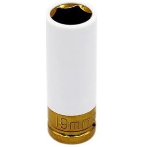 LPMPCZKZGF 1/2 inch mouw muur diepe slagmoer dopsleutel lichtmetalen wiel diepe slagmoer dopsleutelset autogarage onderhouden reparatiegereedschap Mouwsocket(19MM)