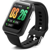 Technaxx TX-SW7HR Smartwatch fitnesshorloge met display van 1,69 inch, met fitnesstracker, bloeddruk, lichaamstemperatuur, calorieënteller, slaaptracker, SMS, WhatsApp-functie, etc, zwart, standaard
