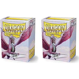 Dragon Shield Mat - Pink (100ct) - Geschikt voor Magic the Gathering, Fortnite - 200 kaarthoezen - PVC-vrij