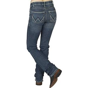 Wrangler Womens Willow Mid Rise Performance Taille Boot Cut Ultimate Riding Jeans, Davis, 1-36