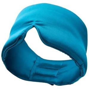 2 stuks moerbeizijde slaapmasker ooglapje ooglapje draagbare reizen ooglapje dutje cover zachte blinddoek glad voor slaap (blauw)