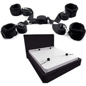 Zwarte pluche polsband voor het bevestigingssysteem van het bed thuis, 0, 0, 0 stuks