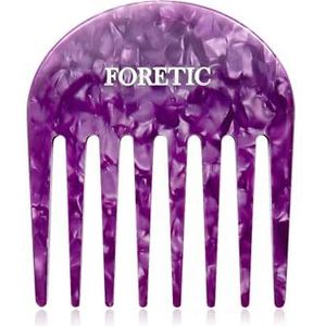 Foretic Handgemaakte Bright Violet Brede Tandkam voor krullend haar. Kleine brede tandkam voor lang en kort haar ontklitter kam voor nat en droog. Professionele haarsnijkammen - 3,14 Inch