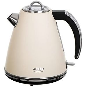 Adler AD 1343c Elektrisch - 2200 W - 1.5 L - Roestvrij staal - 360 ° draaibare basis - Crème - Waterkoker - Beige