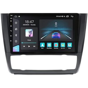 Android 14 GPS Navigation Stereo voor BMW 1 Series E81 E82 E87 E88 2008-2012 9 Inch 2 Din Car Stereo Radio met CarPlay AHD Omgekeerd beeld Bedieningselementen op het stuur Bluetooth(A,H5 4G+64G)
