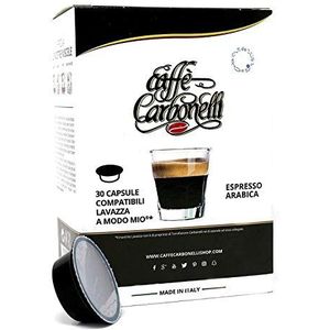 Koffie Carbonelli Compatibel cups Lavazza a modo mio® - Pakket van 720 capsules smaak Arabica - Delicate (24x30)