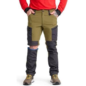 RevolutionRace Heren RVRC GP Pro Zip Off Pants, duurzame, geventileerde en converteerbare broek voor alle buitenactiviteiten, Dark Olive, M