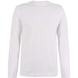 Logostar Basic shirt met lange mouwen voor heren, katoen, met ronde hals, lange mouwen, grote maten, 3XL, 4XL, 6XL, 8XL, 10XL, 12XL, 15XL, wit, 4XL Grote maten