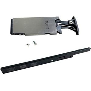 NIGUDEYANG Vervanging DVD ODD Optische Drive Bezel Cover Voorpaneel Cap Plus Achterkant Metalen Beugel Houder Compatibel Fit voor Dell Latitude E6400 E6500 E6410 E6510 Dell Precision M2400 M4400 M4500