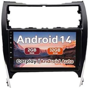 Android 15 Autoradio 9 inch touchscreen voor Toyota Camry 2012-2014 Autoradio Navigatie met Carplay met GPS navigatie Bluetooth FM USB Steering Wheel Control(X8 8G+128G)