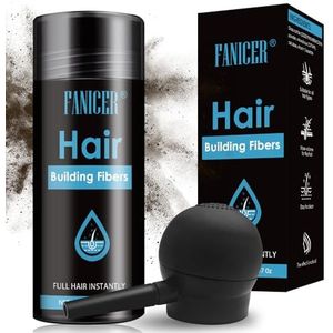 Haarpoeder van hoogwaardige vezels, poeder voor het verbergen van haaruitval, dik en volumineus haarpoeder voor dames en heren, donkerbruin