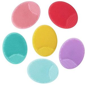 6Pcs Siliconen Bad Body Borstel Exfoliërende Terug Scrubber Gezichtsreinigingsborstel Zachte Massage