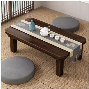 Tatami Thee Tafel, Koffietafel Japanse Stijl Kleine Thee Tafel, Multifunctionele Bay Window Tafel Home Slaapkamer Lage Tafel Kleine Tafel (Color : Brown, S : 70x40x32cm)