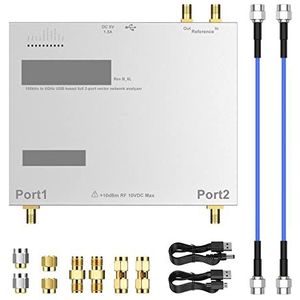 Vector Network Analyzer,Antenna Analyzer, 100kHz-6GHz Vector Network Analyzer Professionele antenne-analysator USB-gebaseerde volledige 2-poorts met externe referentie voor het meten van verschillende