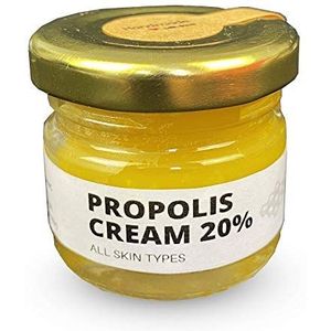 Biologische Propolis-zalf, 100% natuurlijke bijenproducten, Pure Propolis-was en genezende bijenwaszalf, 45 g zelfgemaakte crème voor probleemhuid, 20% Propolis-crème (45 grams)