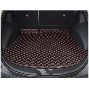 Autokofferbakmatten Voor Toyota Voor BZ4X Voor EA10 2022-2025 Waterdichte Anti-kras Anti-slip Bescherm Interne Accessoire Auto Kofferbak Mat Bagagebakbeschermer Voeringen(Black red)