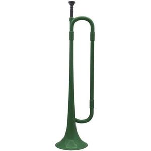 B Platte Bugel Trompet Schoolband Plastic Hoorn Met Mondstuk Messing Muziekinstrument Voor Beginners (Color : Green)