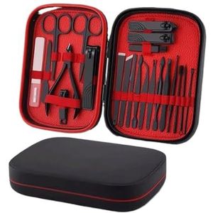 Manicureset - Multicolor - 22 Stuks - Draagbare Organizer van Kunststof
