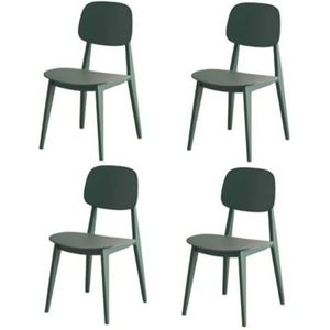 Set van 4 tuinstoelen Kunststof stapelbare stoelen van PP Terrasstoelen met hoge rugleuning Bistrostoelen Scandinavische keukenstoelen Moderne tuinmeubelstoelen 01