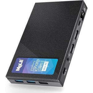 MeLE Fanless Mini PC N100 8GB 128GB, Ventilatorloze Micro PC Geen OS, Ondersteunt Linux/Ubuntu/Windows 11, HDMI/USB-C PD3.0/Gigabit Ethernet - Voor IoT, Kantoor, Zakelijk