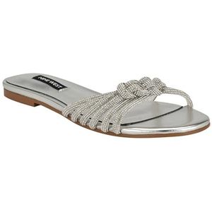 NINE WEST Luxe sandaal voor dames, Zilver 040, 37.5 EU