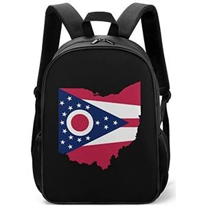 Ohio staat vlag kaart lichtgewicht rugzak reizen laptop tas casual dagrugzak voor mannen vrouwen