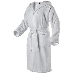 Mount Swiss Badjas dames heren ARBON met capuchon van fijn katoen I ochtendjas pluizig I badstof I Kimono met keuze uit kleuren en maten S - 8XL I Badjas Öko-Tex Standard 100, wit, XXL