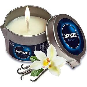 MY.SIZE Massagekaars Vanille 40 ml | Ontspannende Aroma Therapie Kaars | Gemaakt in Duitsland | Kokosolie & Natuurlijke Grondstoffen | Wellness, Cadeau Idee