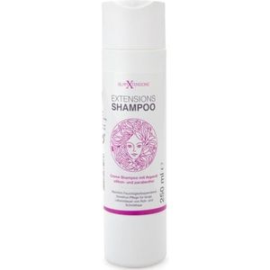 Extensions Shampoo - zonder siliconen | hoog aandeel arganolie - voor ruw haar, echt haar, extensies, verzorging, haarverlengingen, pruiken en haarstukjes, 1 x 250 ml