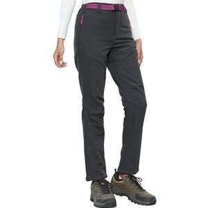 Tofern Wandelbroek voor dames, skibroek, softshellbroek, thermische winterbroek met riem, warm gevoerd, waterdicht, voor trekking, wandelen en