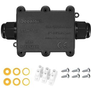 Newoutset IP68 waterdichte aansluitdoos, 2-weg kabelverbinder, externe verdeeldoos buiten, kabel M20 kabelbox, draadverbinder, draadbereik 5-15 mm, klemmen, waterdicht