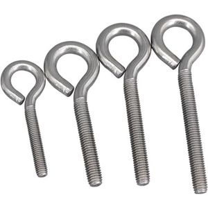 Ooghaakbout, 304 Schapenoog Gesloten Haak met Ring en Hijsoog Schroef(1pcs M10X20)