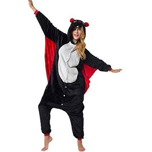 Katara 1744 Vleermuiskostuum onesie/jumpsuit eendelig body voor volwassenen dames heren als pyjama of pyjama unisex - veel verschillende dieren