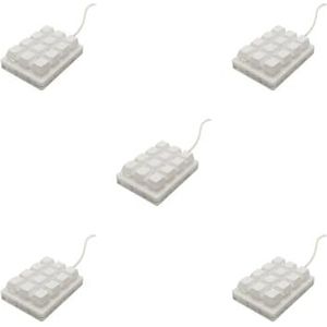 5 set Toetsenbord K12 Mechanische Numpad Backlight USB Muis Toetsenbord Multifunctionele Comfortabele Touch Desktop Computer Blauw Blauw Schakelaar