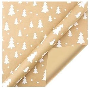 Kerstmis inpakpapier Vintage kraftpapier Partij gunstpapier Feestverpakkingsbenodigdheden Bruiloft inpakpapier (Color : 100x44cm-02)