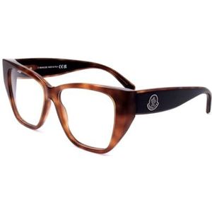 Moncler ML5187 052 DARK HAVANA 53/14/140 Vrouw Brilmonturen