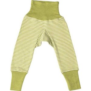 Cosilana, Baby navelbroek / broek, 70% wol, 30% zijde, Groen Geringeld, 50-56