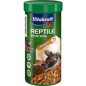 Vitakraft Natuurlijk voer voor vele schildpadden en andere carnivore-reptielen reptielen Nature Menu (1 x 250 ml)