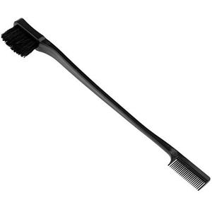 7 ''Schoonheid Dubbelzijdig Edge Control Haar Borstel Kam Haar Styling Haarborstel Zwart