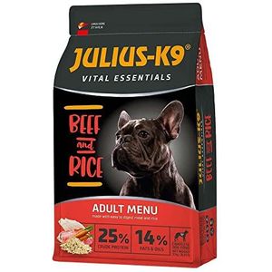 Julius-K9 - Beef & Rice - Hondenvoer voor volwassen honden - hondenbrokken op rund & rijst basis - geschikt voor alle rassen - 12kg