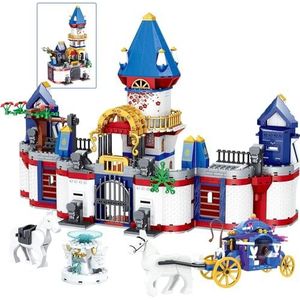 Princess Castle-bouwsets Speelgoedbouwblokkensets voor meisjes vanaf 6 jaar oud Roze kasteel met koets Creatieve STEM-bouwsets Cadeaus voor kinderen (1100+ stuks)(Castle 3)