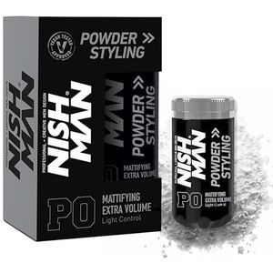 NISHMAN Hair Styling Powder P0 - Mattifying Extra Volume Light Control 20g - Maximale Volumeboost en Textuur - Perfecte Haarstyling Poeder voor Flexibele Hold en Matte Finish