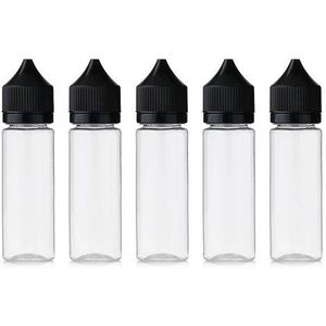 Liquidfles, PET Liquid Base fles, lege fles, flesjes voor e-sigaretten (5 x - 50 ml)