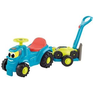 Ecoiffier Speelgoed – 4350 – tractor + aanhanger + grasmaaier – outdoorspelletjes voor kinderen – van 12 tot 36 maanden – gemaakt in Frankrijk