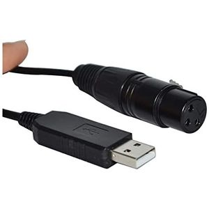 KLEURRIJKE FTDI RS485 DMX512 NAAR USB 3PIN 3P DMX 512 XLR VROUWELIJKE CONVERTER KABEL FIT Compatibel Met FRE/EST/YLER QLC STAGE CONTROLLER KABLE (Size : 3m, Color : Color F)