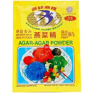 AGAR AGAR Poeder/TEPUNG - Plain--SWALLOW GLOBE Brand 7 Gram